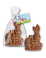 Osterhase Maler im Glanzbeutel mit Karte 180g (ab 25 Stück)