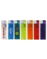 Flaches elektronisches transparentes farbiges Feuerzeug bedrucken als Werbeartikel