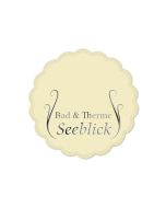 Cremefarbene Tassendeckchen-Untersetzer bedrucken als creme Untersetzer mit Logodruck als Heißfolienprägung mit eigenem Firmenlogo bedrucken