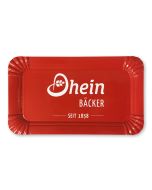 Einfarbige Motive individuell auf Pommesteller drucken