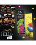Lindt Hello Schokotafel als Werbeartikel in Schachtel bedrucken