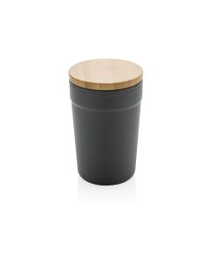 GRS rPP-Becher mit Bambusdeckel