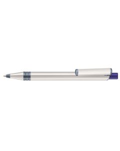 RECYCLED PET PEN ALUMA transparent, dunkelblau