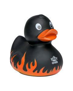 Quietsche-Ente Flammen mit Slogan BBQ-Queen