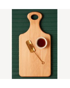 Schneidbrett mitt Griff Paddelform aus Buche 345x170x15 mm