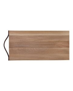 Schneidebrett mit Ledergriff Buche 33x16cm