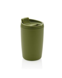 GRS recycelter PP-Becher mit Flip-Deckel
