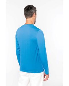 Kariban Men's long-sleeved V-neck T-shirt