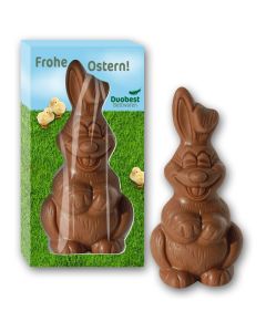 Schokohase in bedruckbarem Karton 35g (ab 100 Stück)