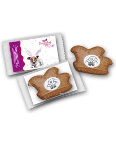 Narrenkappe oder Karnevalshut als Lebkuchen mit Logo bedrucken lassen, mit bedruckter Karte