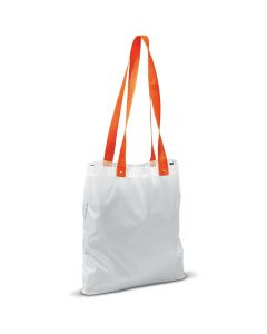 Polyester Taschen mit farbigen Henkeln (ab 100 Stück)