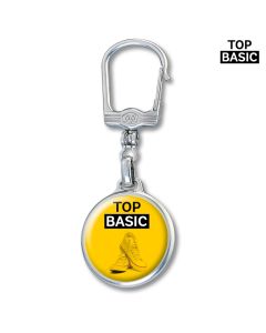 Runder Metallschlüsselanhänger mit Karabiner (ab 100 Stück)