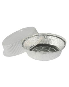 Aluschalen ohne Druck inkl. Dom-Deckel rund 770 ml Ø 18,2 cm · 8 cm (ab 250 Stück)