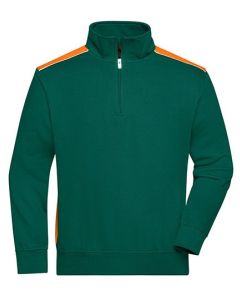 James&Nicholson - Workwear Half-Zip Sweat - COLOR -