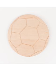 Holzbrett Fußball aus Buche Ø260x15 mm