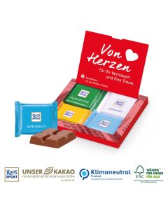Mini-Grußkarte mit Ritter SPORT Schokolade