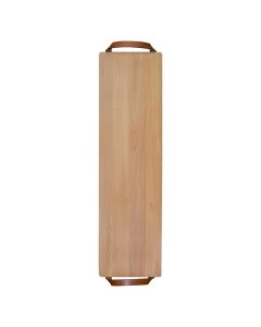 Schneidebrett mit Ledergriffen Buche 69x19 cm