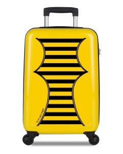 HANDGEPÄCK (55 cm) gelb (PMS 116C) - mit personalisiertem Aufkleber