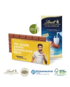 Premium Schokolade von Lindt auf Graspapier, 100 g