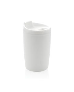 GRS recycelter PP-Becher mit Flip-Deckel