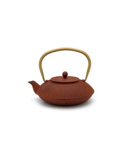 Teekanne Linhai 1,1L Gusseinen rot gold