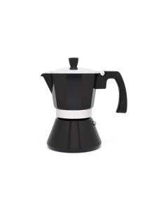 Espressokocher Tivoli, schwarz, 6 Tassen (Induktionsgeeignet)