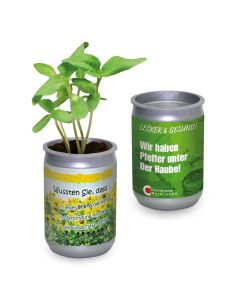 Silver Garden als Pflanzdose mit Samen-Inhalt bedrucken