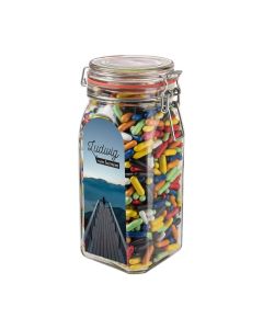 Großes Weckglas 1,5 L mit Süßigkeiten