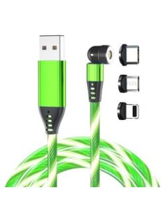 Lade- und Datenkabel "LEDflow Magnetwist" grün