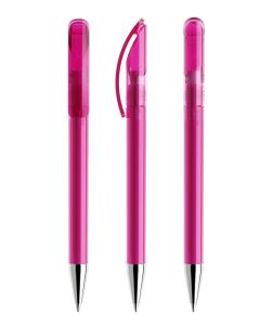Prodir DS3TTC Transparent mit verchromter MetallspitzePink transparent