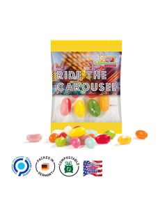 Minitüte, 10 g, kompostierbare Folie transparent, Jelly Beans
