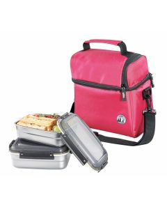 Cilio Isoliertasche ROCCA mit Lunchboxen rot