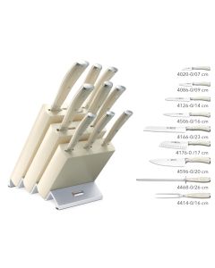 Wüsthof CLASSIC IKON CREME Messerblock Eschenholz cremeweiss mit 9 Teilen