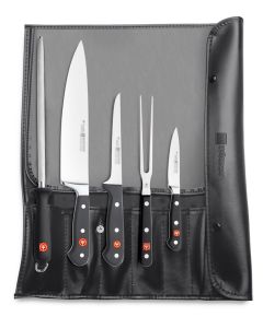 Wüsthof Starter Rolltasche bestückt mit 5 Teilen aus der CLASSIC und GOURMET Serie