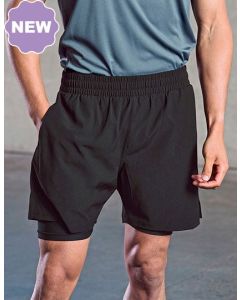 Tombo - Men's Double Layer Sports Short