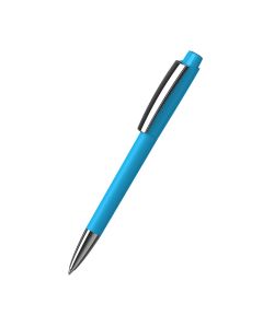 Klio-Eterna - Zeno softtouch/high gloss MMn - Druckkugelschreibersofttouch cyan