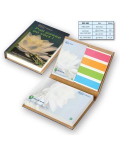 Hardcover-Booklet mit Haftnotizen recyced und Papier-Indexstreifen