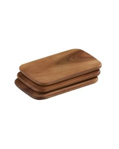 Zassenhaus Frühstücksbretter 3er Set Akazie 22cm