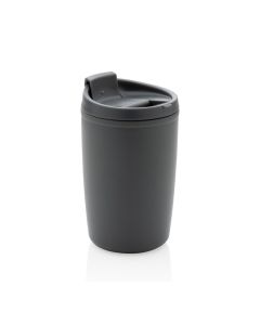 GRS recycelter PP-Becher mit Flip-Deckel