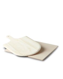 Funktion Pizzastein mit Schaufel 380x355mm