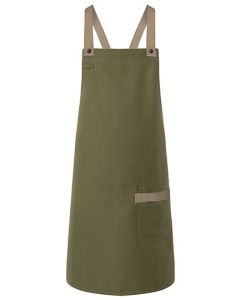 Karlowsky - Latzschürze Urban-Look mit Kreuzbändern und Tasche