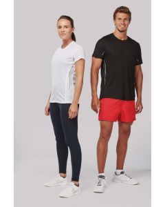 PROACT® Herren Kurzarm Sport-T-Shirt. Bi-Material