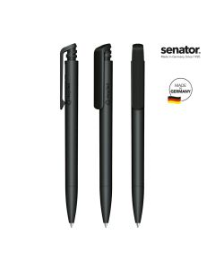 senator® Trento Matt Recycled Druckkugelschreiber, weißblack-5-p