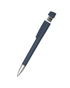 Klio-Eterna - Turnus softgrip Ms USB 3.0 - Drehkugelschreiber mit integriertem USB-Sticksoftgrip kobaltblau