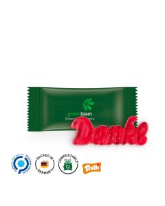 Trolli Fruchtgummi "Danke", Folie kompostierbar weiß