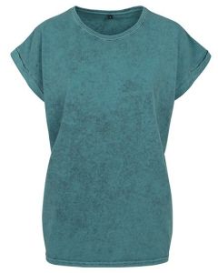 Build Your Brand - Ladies´ Acid Washed Extended Shoulder Tee