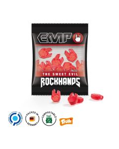 Minitüte Sonderform, 15 g, Folie kompostierbar transparent, Fruchtgummi , 10 % Fruchtsaftanteil