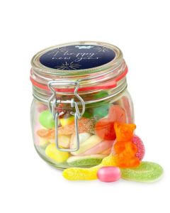 Einmachglas Medium Buntes Neujahr