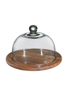Zassenhaus Käseglocke mit Glasdeckel Akazie 25cm