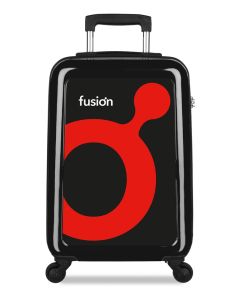 HANDGEPÄCK (55 cm) schwarz - mit personalisiertem Aufkleber